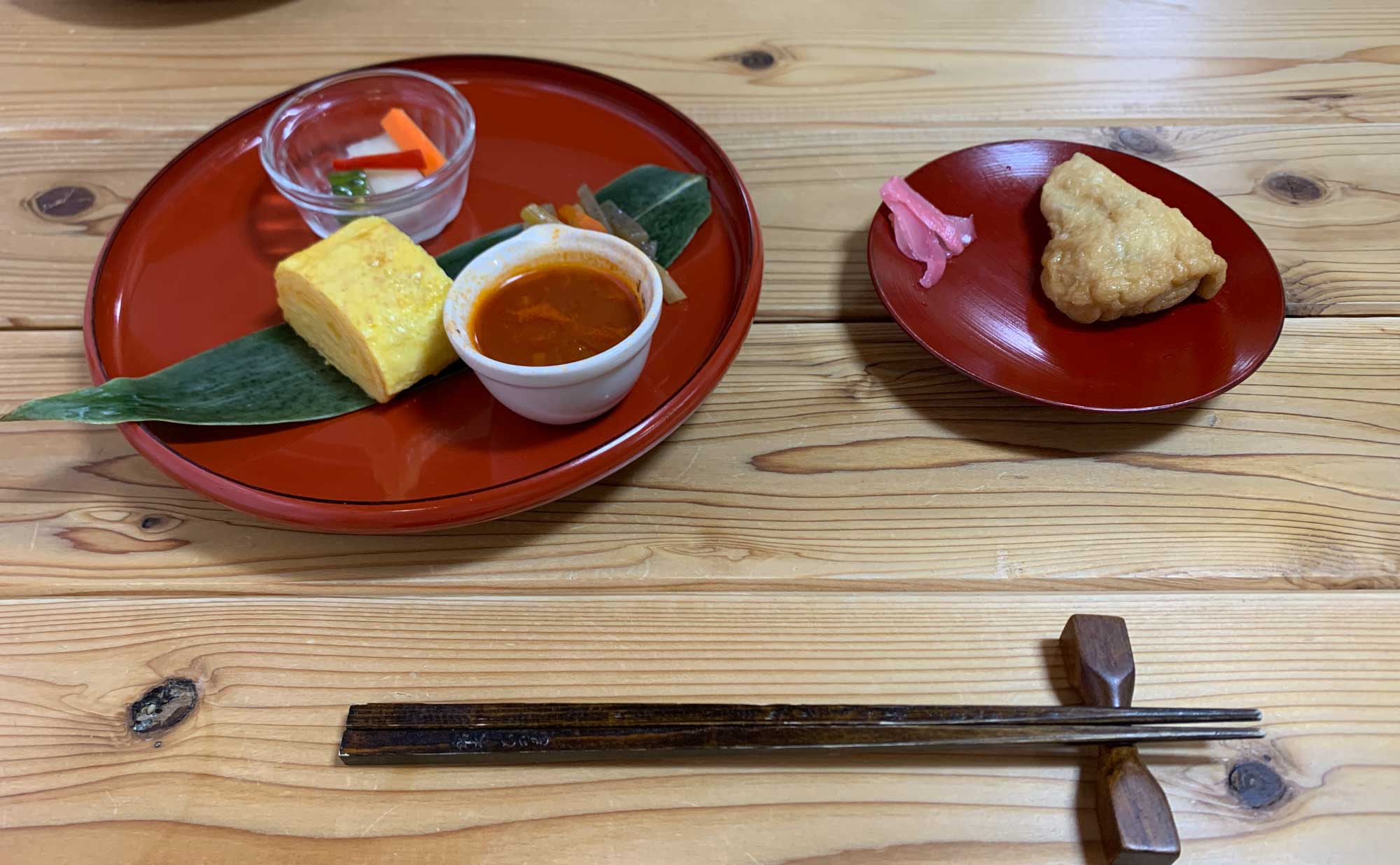 伊豆の国市　蕎麦「熊の手」(Kumanote)　前菜