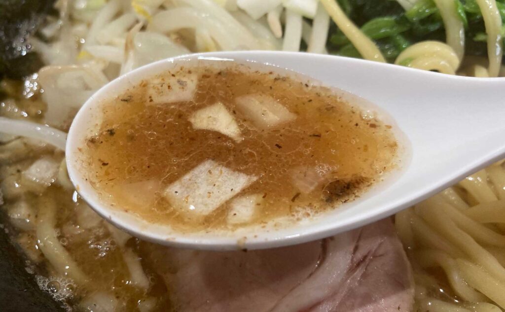 下田　ラーメン「宝来家」(Houraiya)　スープ